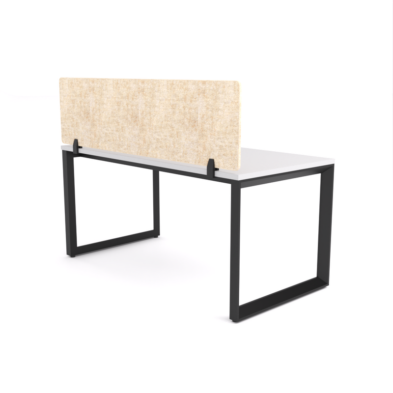 California Office Workstations (Loop Legs) 1-User Single-Sided Desk With AcoustiQ Screen (Natural Screen)