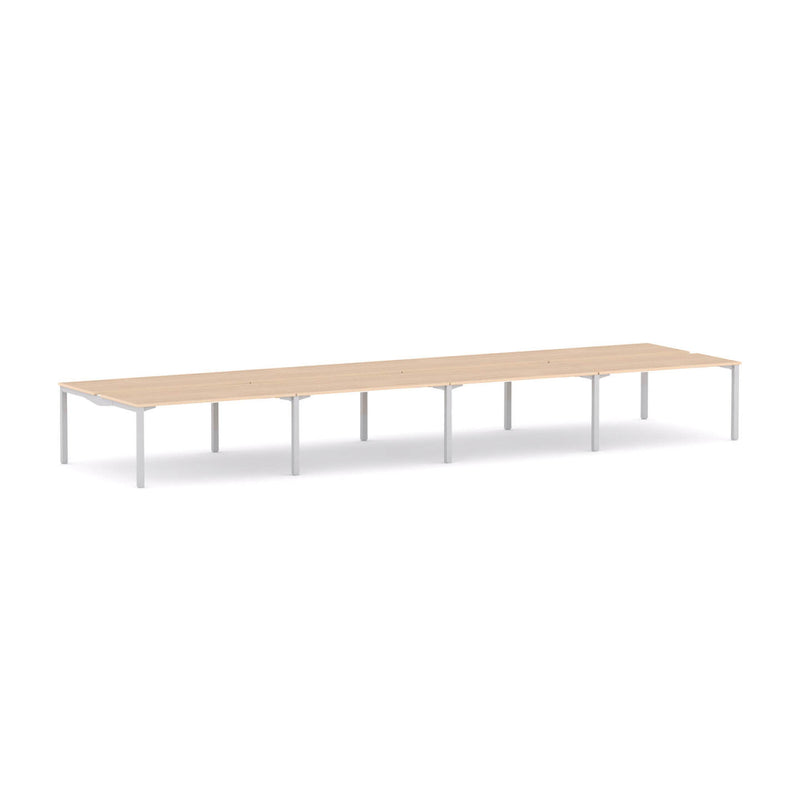 Axis Stretch 8-Person Double-sided Desk Workstation