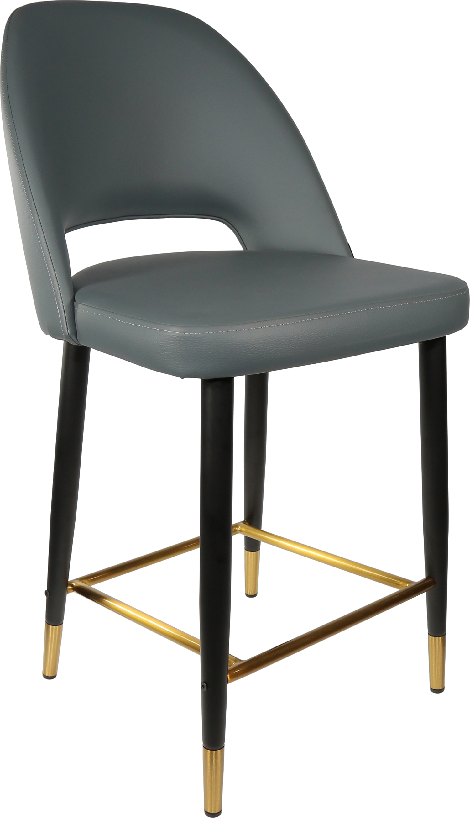 Durafurn Semifreddo Counter Stool - Black Metal 650h Legs