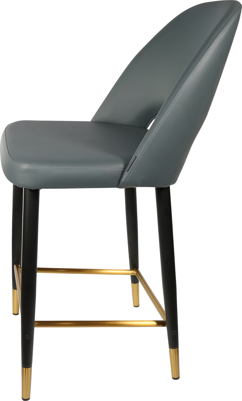 Durafurn Semifreddo Counter Stool - Black Metal 650h Legs-Elite Office Furniture