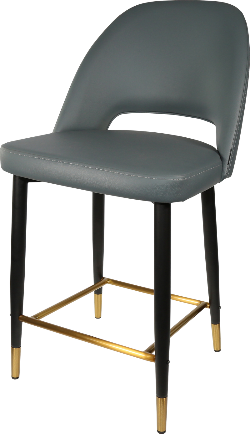 Durafurn Semifreddo Counter Stool - Black Metal 650h Legs-Elite Office Furniture