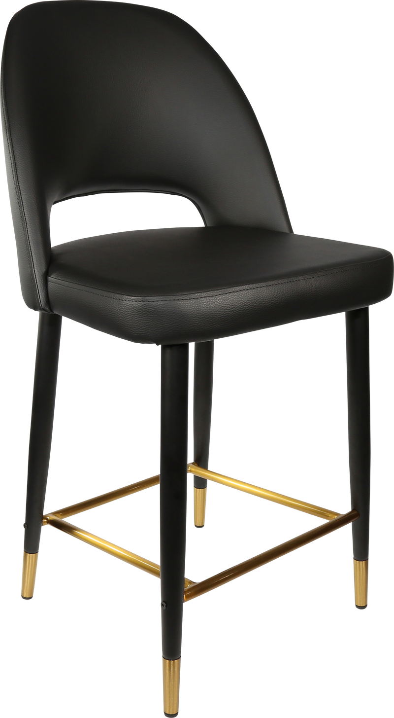 Durafurn Semifreddo Counter Stool - Black Metal 650h Legs-Elite Office Furniture