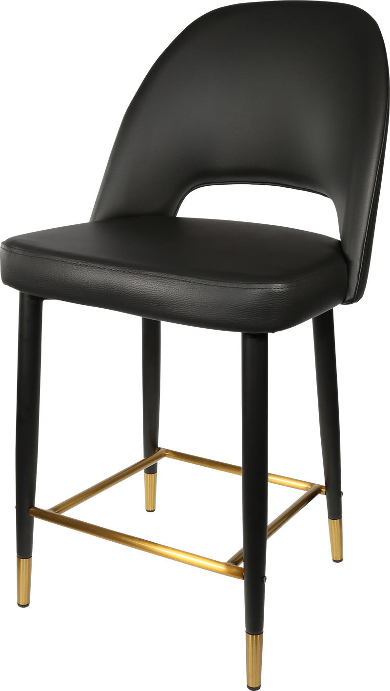 Durafurn Semifreddo Counter Stool - Black Metal 650h Legs-Elite Office Furniture