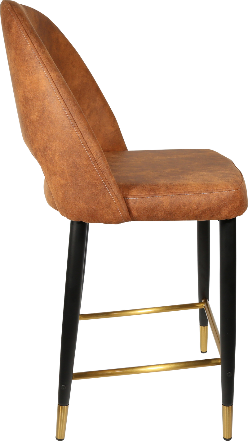 Durafurn Semifreddo Counter Stool - Black Metal 650h Legs-Elite Office Furniture
