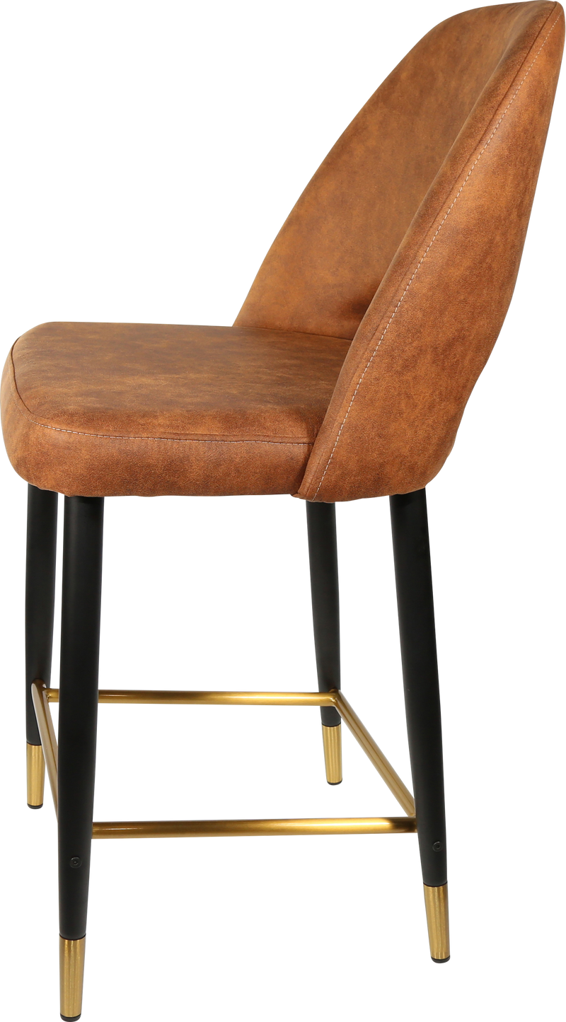 Durafurn Semifreddo Counter Stool - Black Metal 650h Legs-Elite Office Furniture
