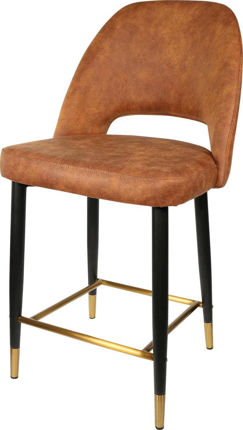 Durafurn Semifreddo Counter Stool - Black Metal 650h Legs-Elite Office Furniture