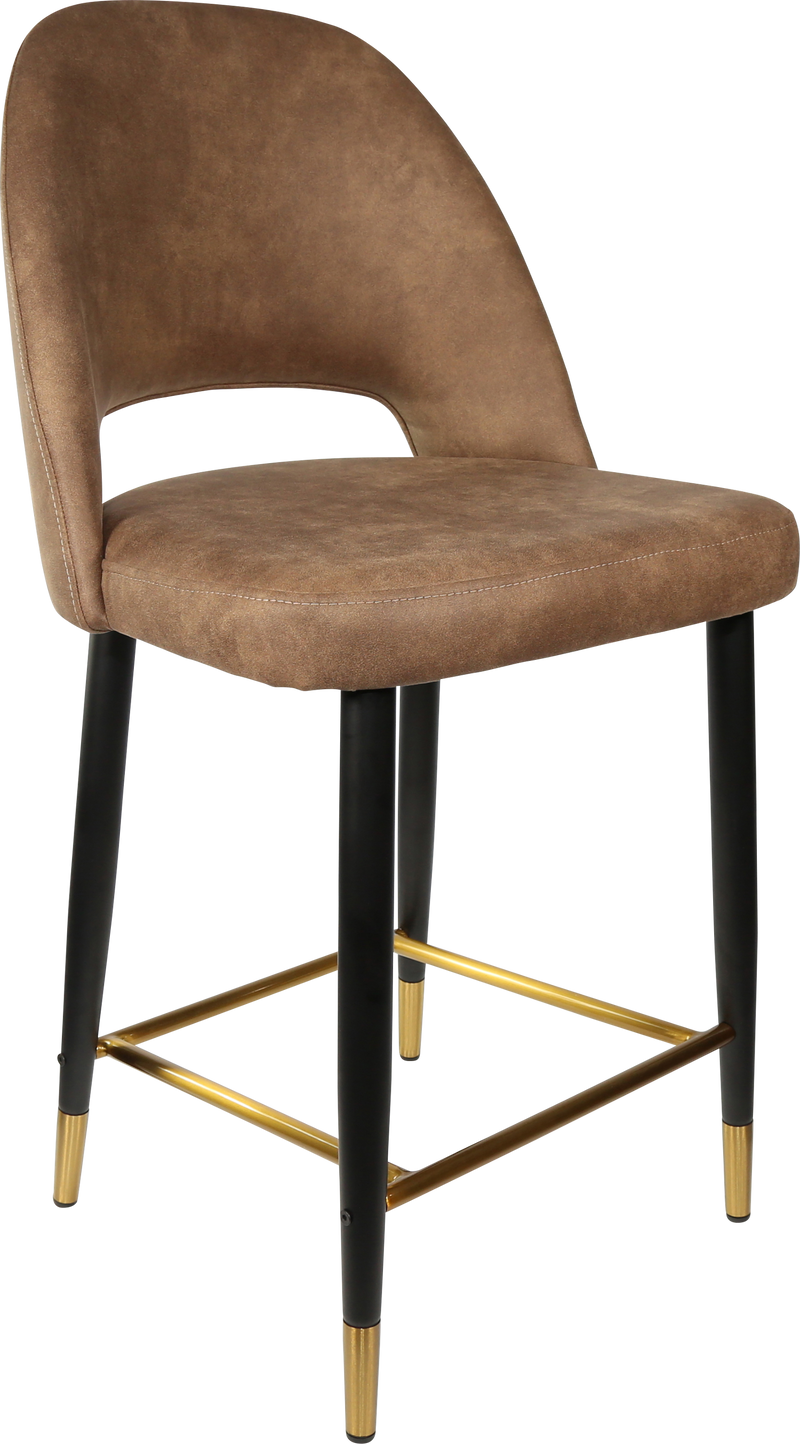 Durafurn Semifreddo Counter Stool - Black Metal 650h Legs-Elite Office Furniture