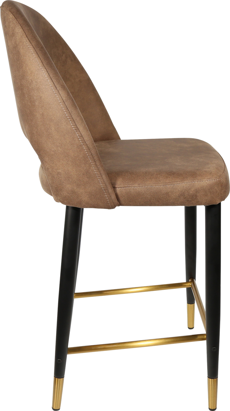 Durafurn Semifreddo Counter Stool - Black Metal 650h Legs-Elite Office Furniture