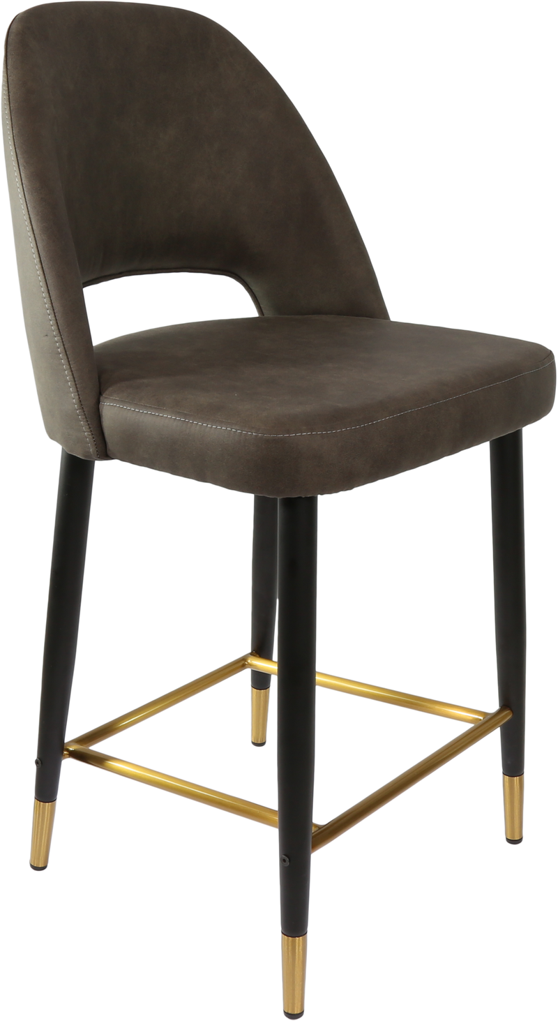 Durafurn Semifreddo Counter Stool - Black Metal 650h Legs-Elite Office Furniture