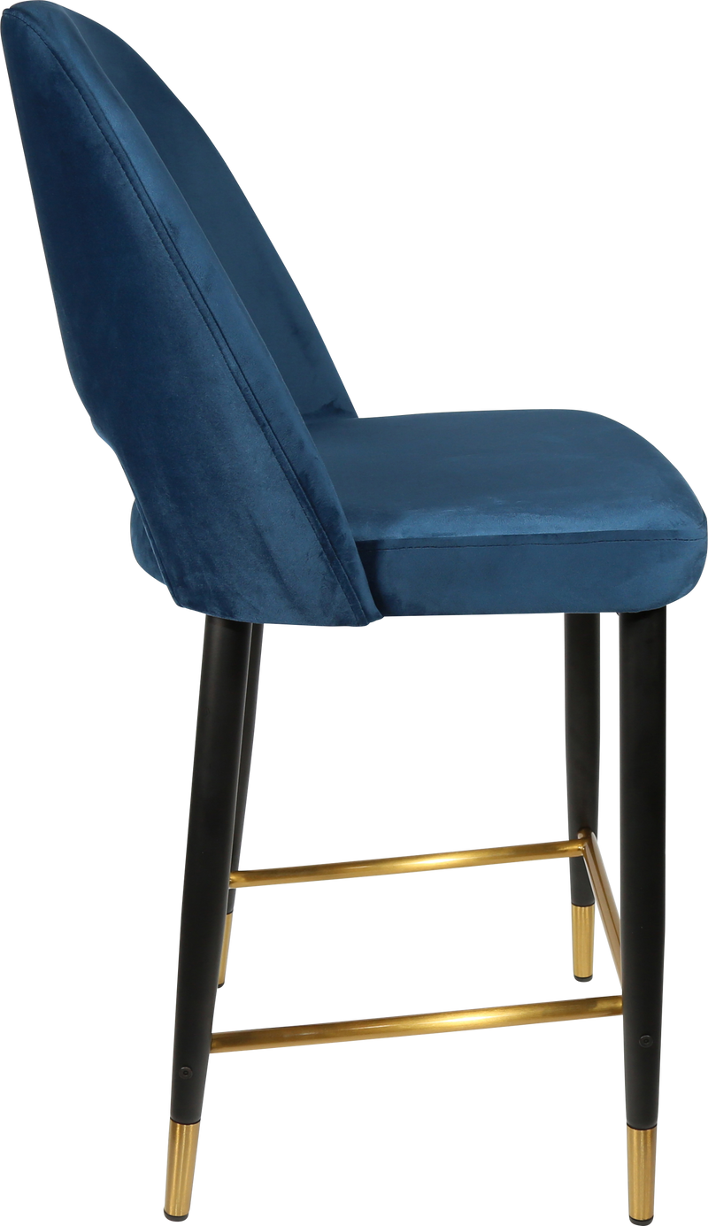 Durafurn Semifreddo Counter Stool - Black Metal 650h Legs-Elite Office Furniture