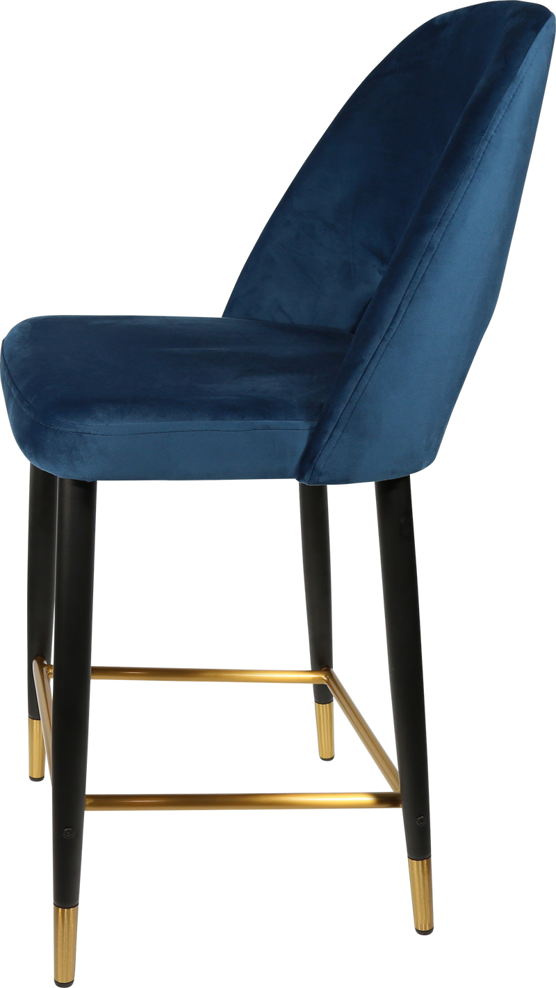 Durafurn Semifreddo Counter Stool - Black Metal 650h Legs-Elite Office Furniture