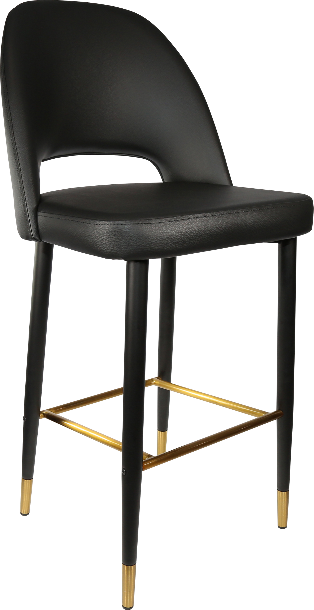 Durafurn Semifreddo Stool - Black Metal 750h Legs-Elite Office Furniture