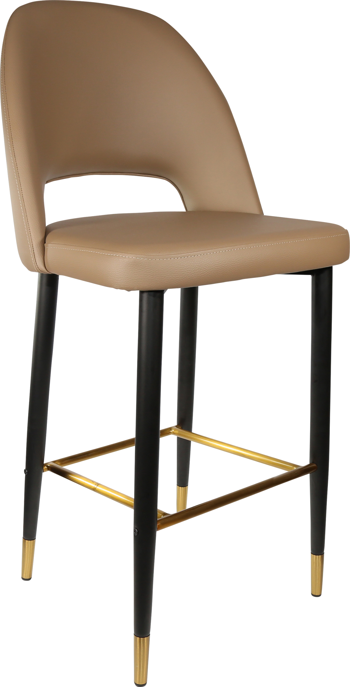 Durafurn Semifreddo Stool - Black Metal 750h Legs-Elite Office Furniture