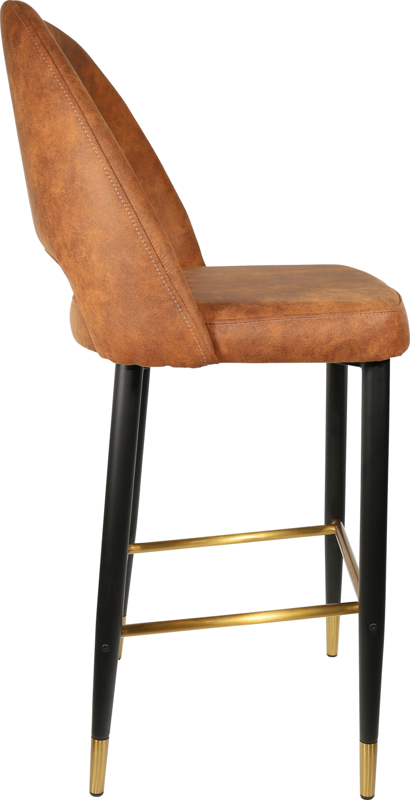 Durafurn Semifreddo Stool - Black Metal 750h Legs-Elite Office Furniture