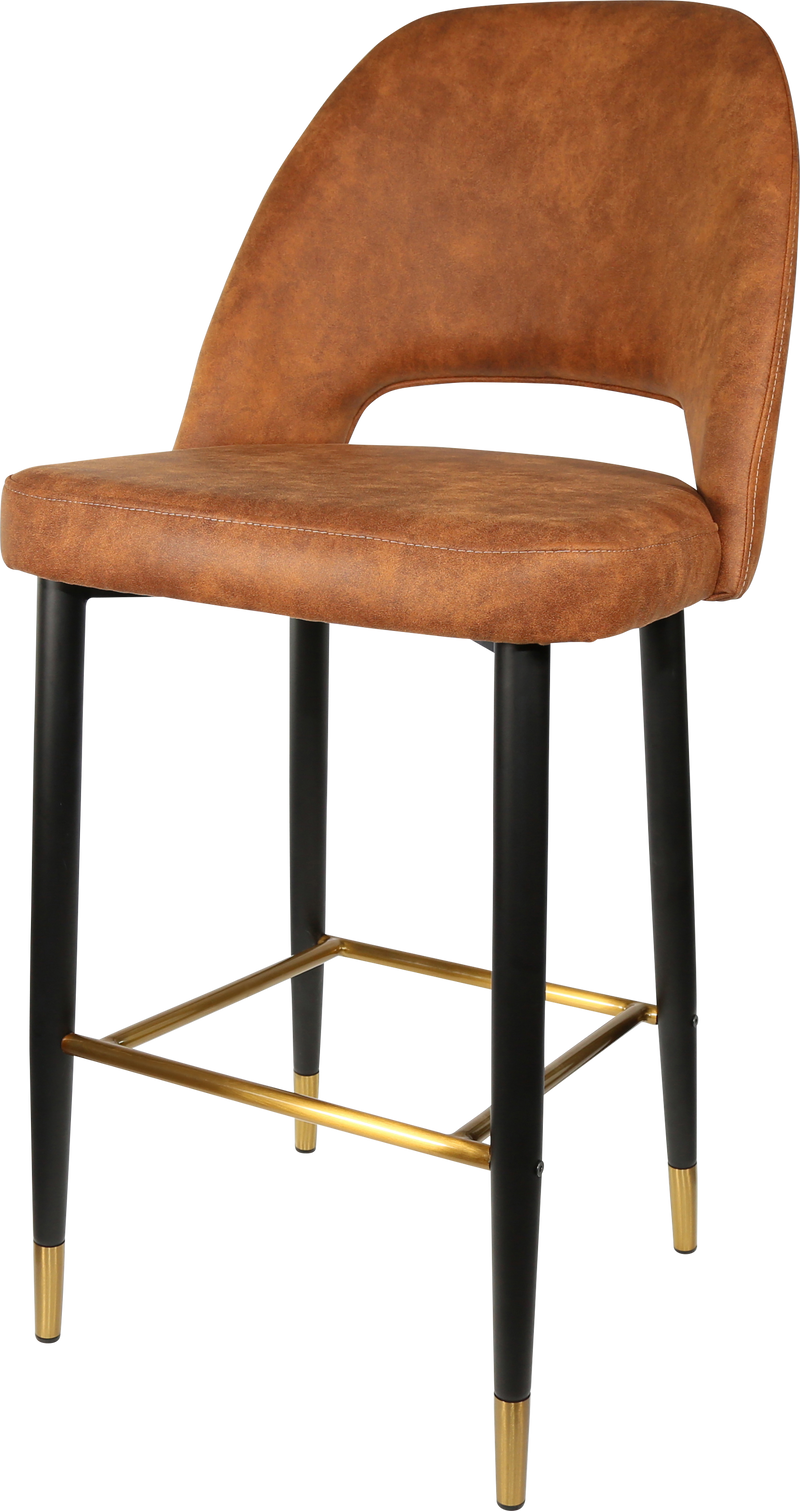 Durafurn Semifreddo Stool - Black Metal 750h Legs-Elite Office Furniture