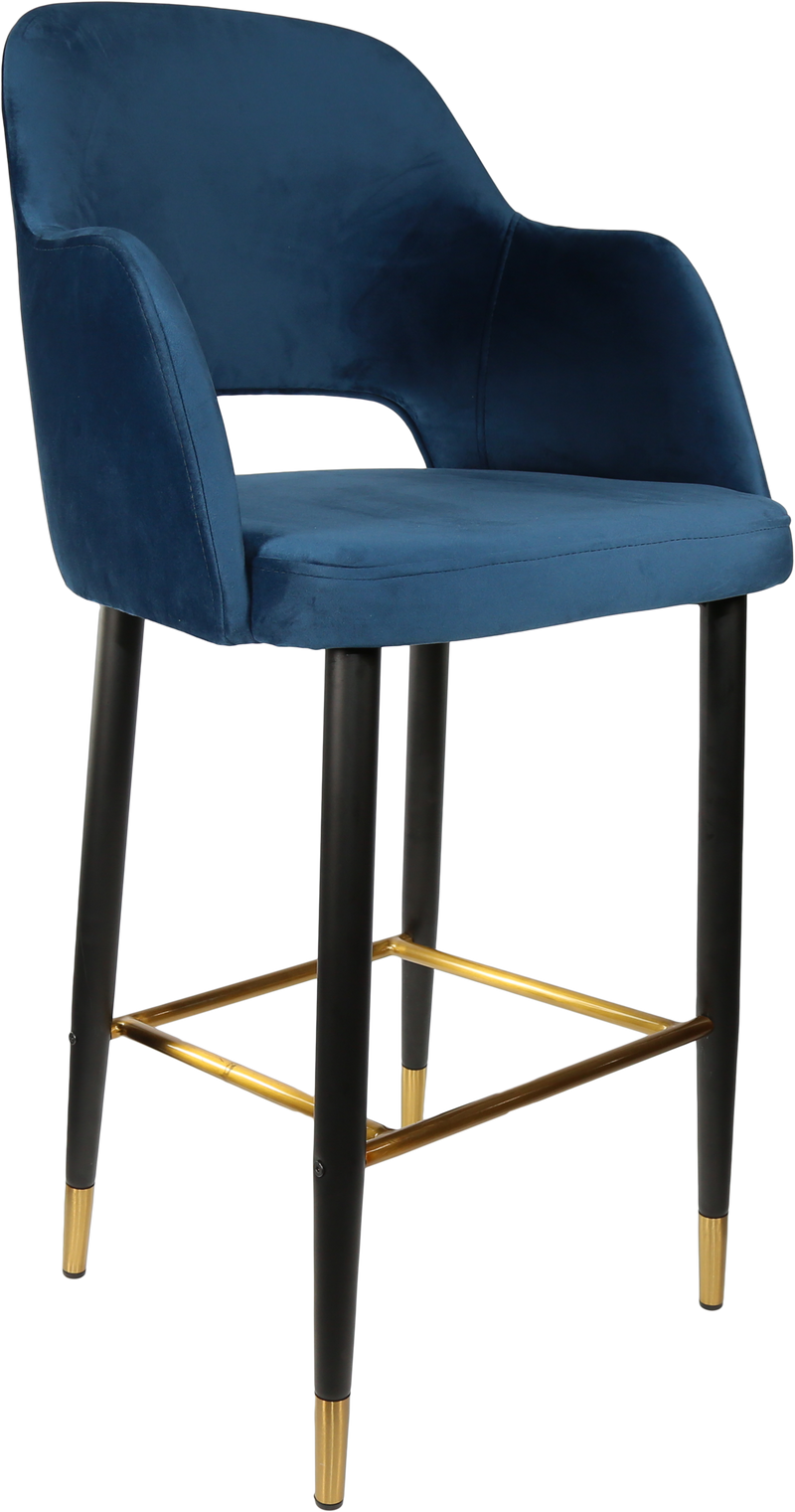 Durafurn Sorbet Stool with Black Metal 750h Legs