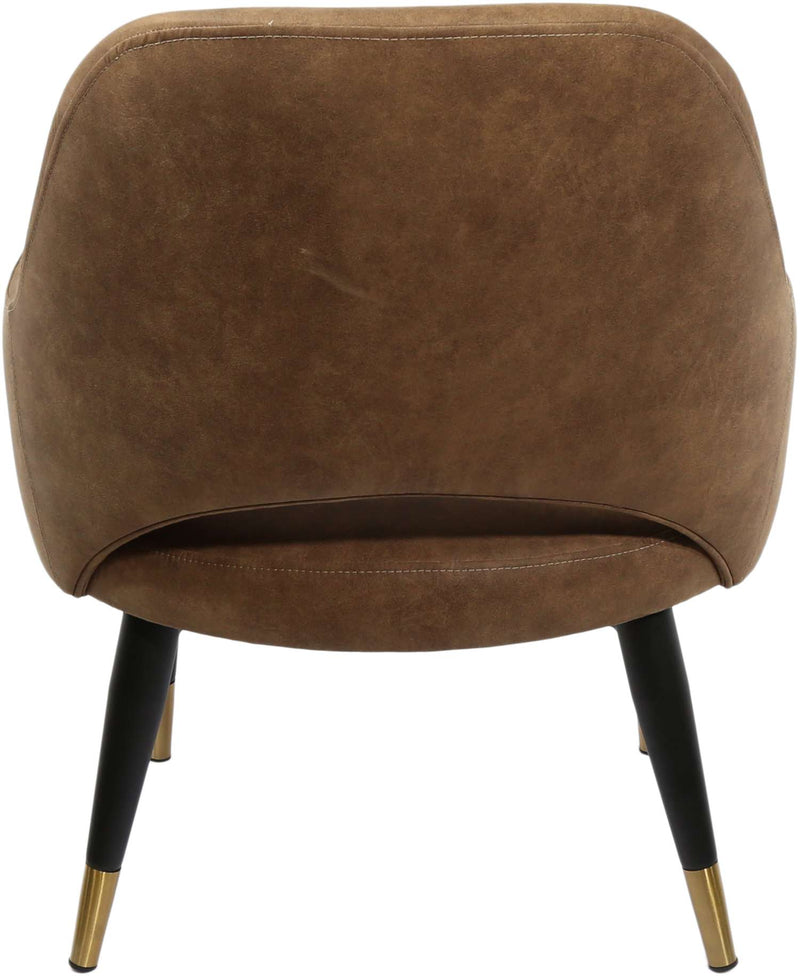 BonBon Armchair - Metal Black Legs with Brass Tips