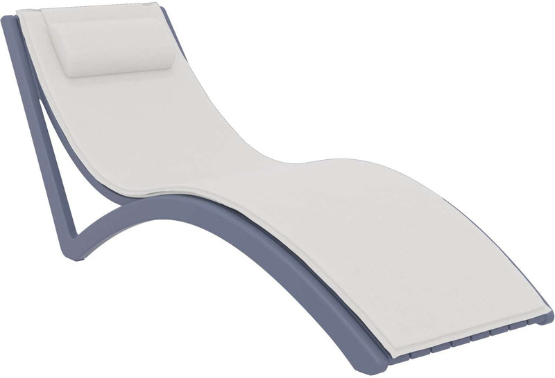 Slim Sunlounger with Cushion