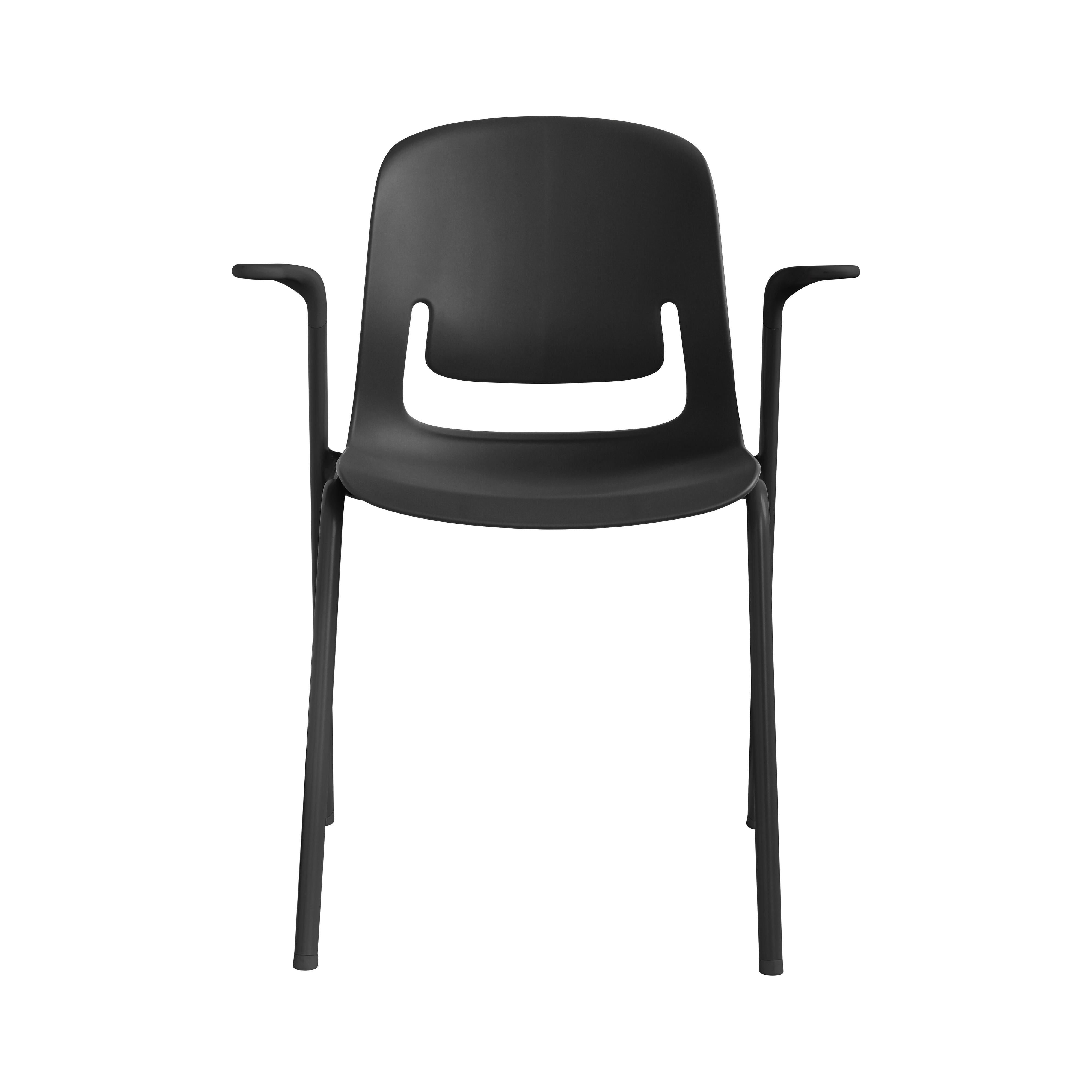 Palette Chair With Black Steel 4-Leg Frame With Arms-Elite Office Furniture