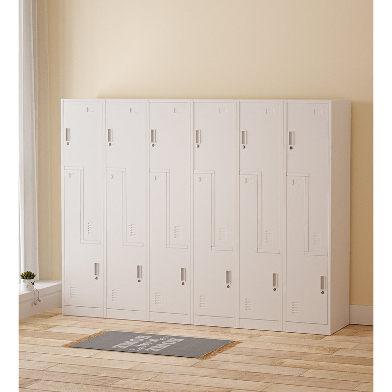 6 Door Bank Of 3 Step Locker