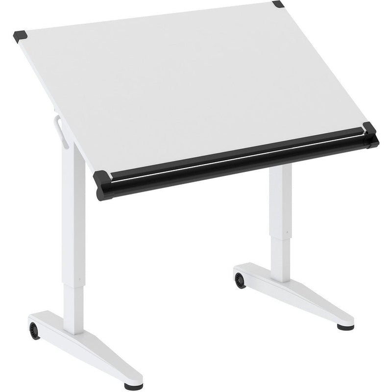 Versarise Height Adjustable Drafting Table Pneumatic Flip Top Table