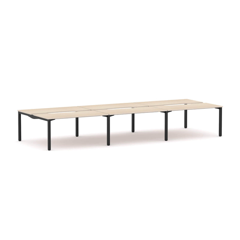 Axis Stretch 6-Person Double-sided Desk Workstation