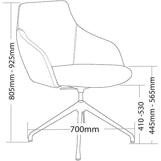 Gold Black Base Breakout Chair