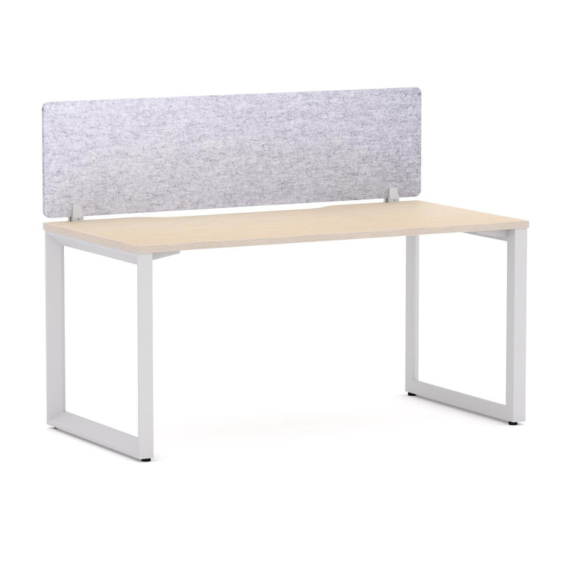 Anvil 1 User Single Desk, 50x50mm Triangular Loop Leg Design. Includes: AcoustiQ Screen