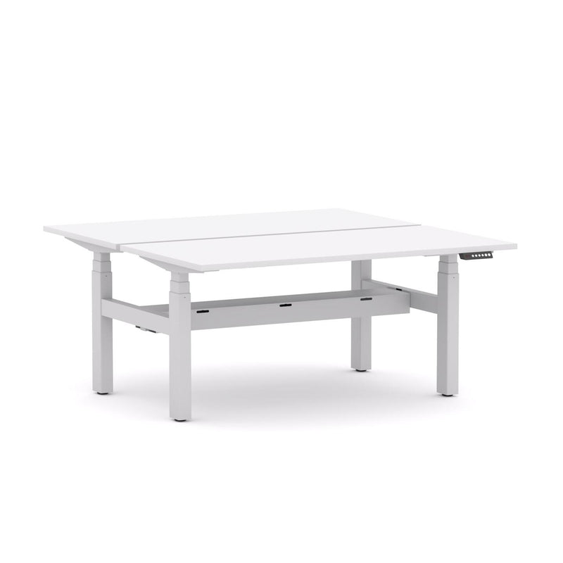 AgileMotion+ 3C/2M Electric Rectangle 2-Person Double-sided Desk Workstation