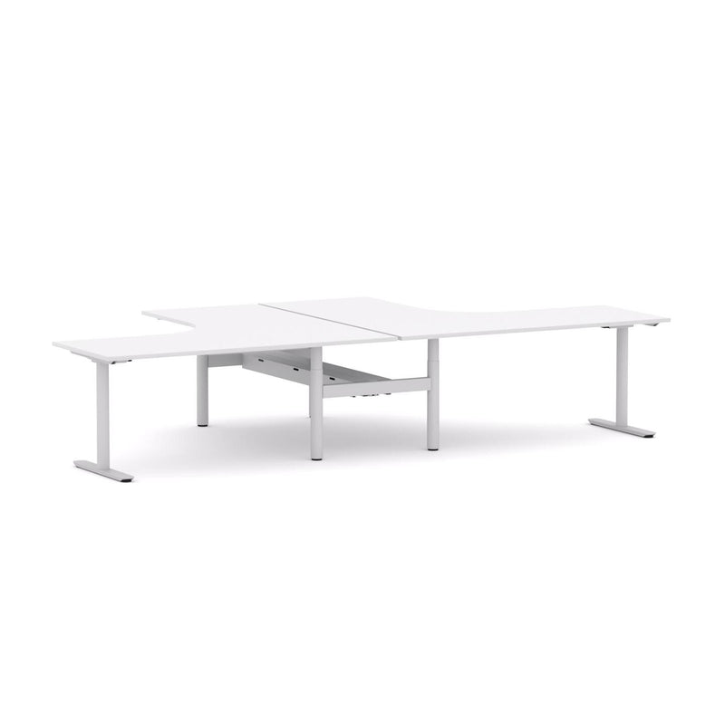 Agile Fixed Round 2-Person 90° Workstation