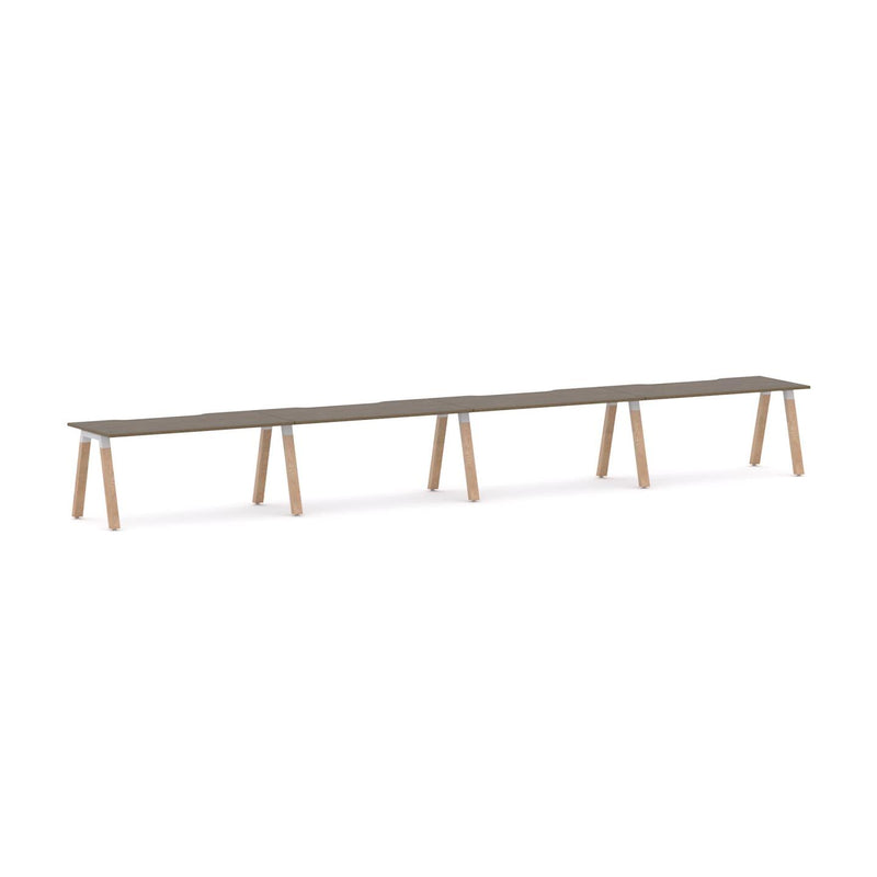 Plantation 4-Person Single-sided Desk Workstation