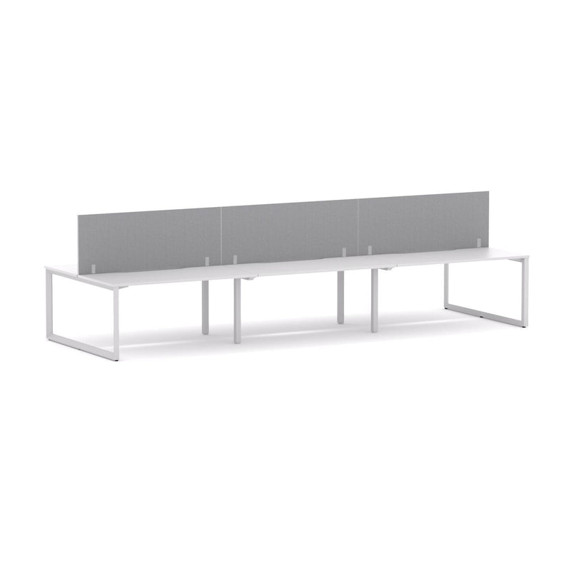 Anvil 6-Person Double-sided Desk Workstation Includes: Edge25 Screen