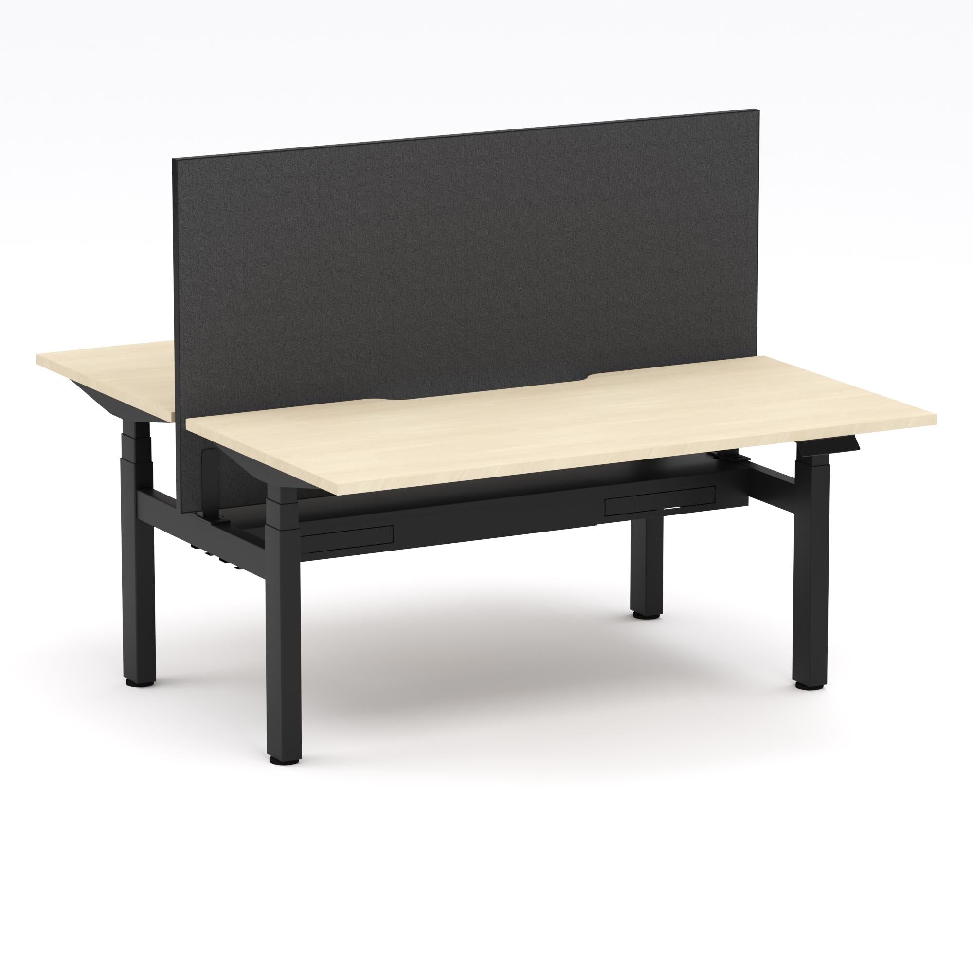Montana Electric Standing 2-Person Double-sided Desk Workstation - With Graphite Elite25 Screen (3 Stages)