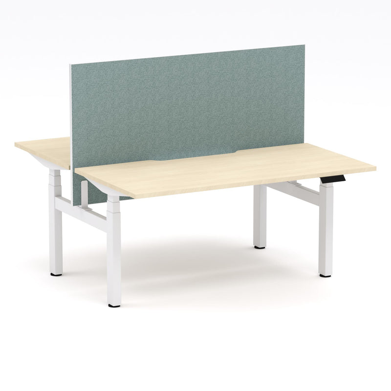 Montana Electric Standing 2-Person Double-sided Desk Workstation - With Sage Green Elite25 Screen (3 Stages)