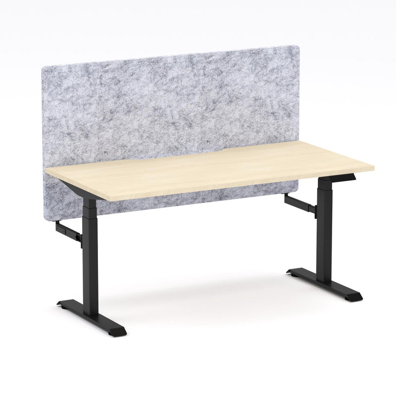 Montana Electric Standing Straight Workstation - With Marble Grey AcoustiQ Screen (3 Stages)