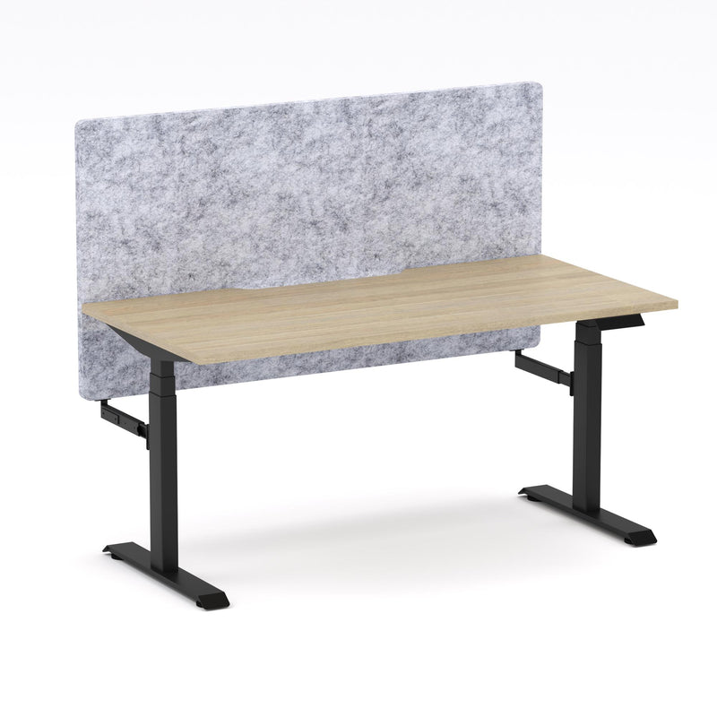 Montana Electric Standing Straight Workstation - With Marble Grey AcoustiQ Screen (3 Stages)