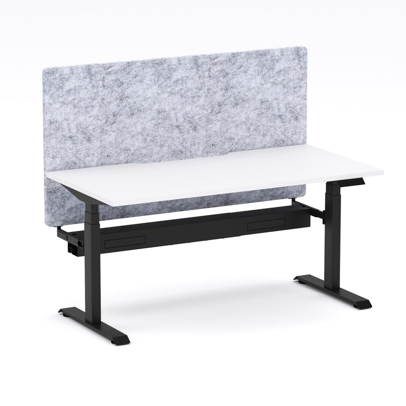 Montana Electric Standing Straight Workstation - With Marble Grey AcoustiQ Screen (3 Stages)