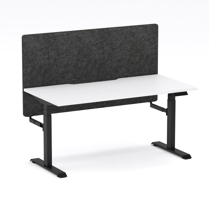 Montana Electric Standing Straight Workstation - With Charcoal Grey AcoustiQ Screen (3 Stages)