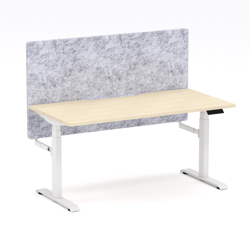 Montana Electric Standing Straight Workstation - With Marble Grey AcoustiQ Screen (3 Stages)