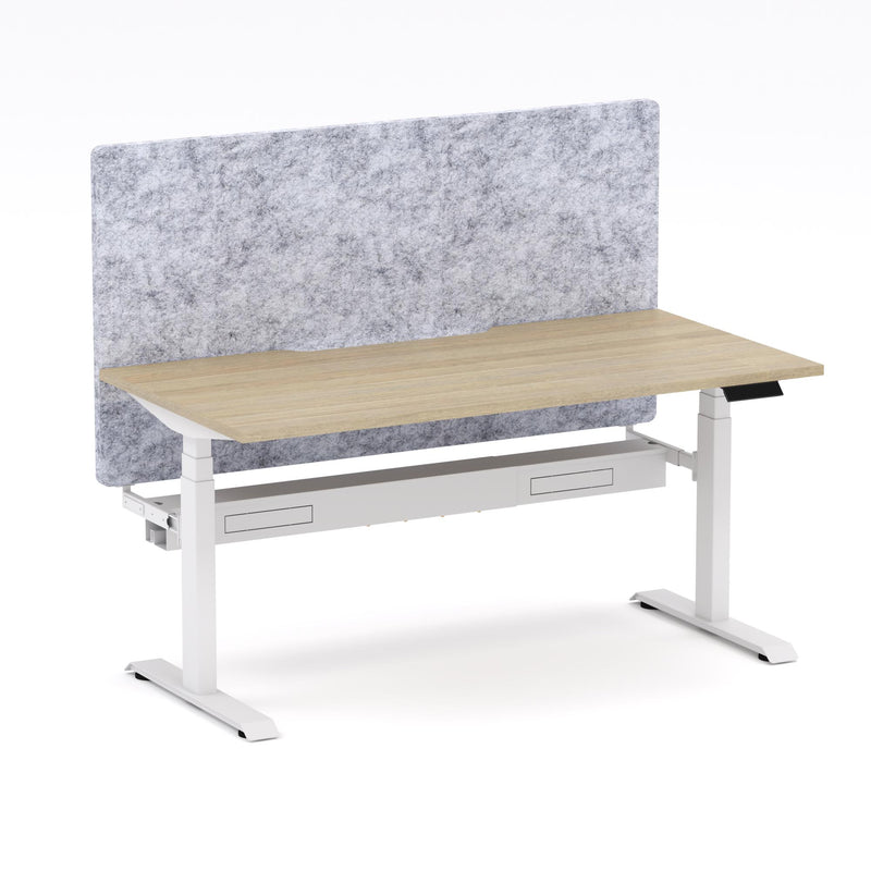 Montana Electric Standing Straight Workstation - With Marble Grey AcoustiQ Screen (3 Stages)