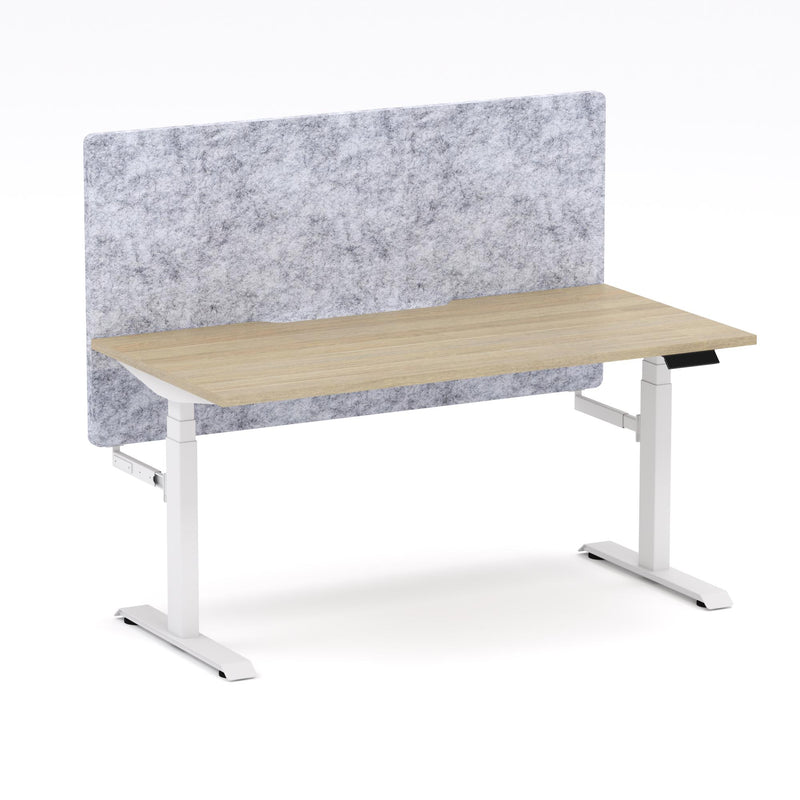 Montana Electric Standing Straight Workstation - With Marble Grey AcoustiQ Screen (3 Stages)