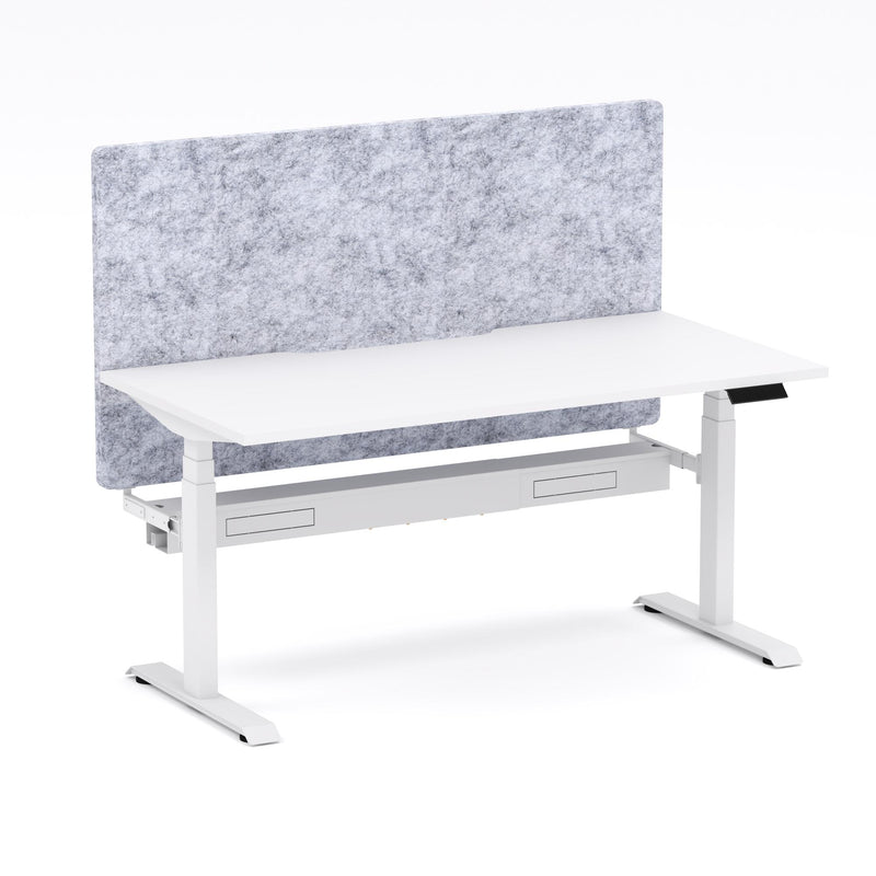 Montana Electric Standing Straight Workstation - With Marble Grey AcoustiQ Screen (3 Stages)