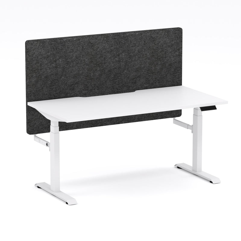 Montana Electric Standing Straight Workstation - With Charcoal Grey AcoustiQ Screen (3 Stages)