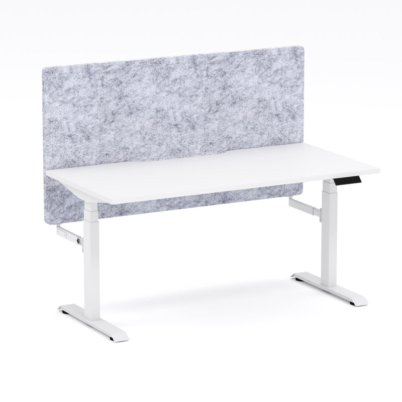 Montana Electric Standing Straight Workstation - With Marble Grey AcoustiQ Screen (3 Stages)