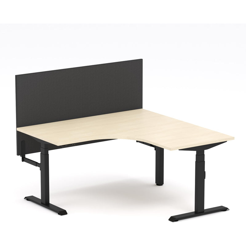 Montana Electric Standing 90Deg Corner Workstation - With Graphite Elite25 Screen (3 Stages)