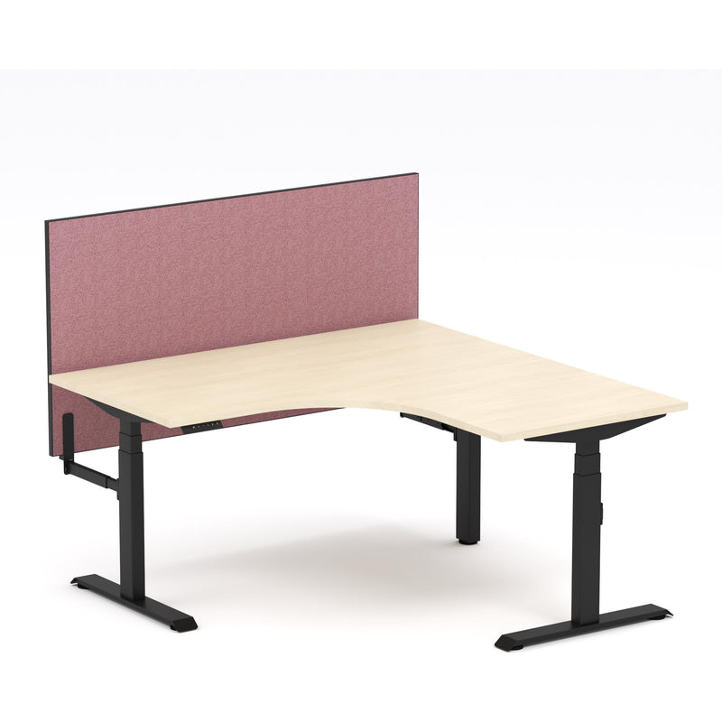 Montana Electric Standing 90Deg Corner Workstation - With Soft Scarlet Elite25 Screen (3 Stages)