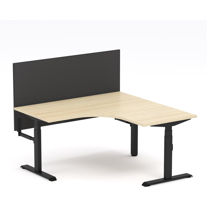 Montana Electric Standing 90Deg Corner Workstation - With Graphite Elite25 Screen (3 Stages)