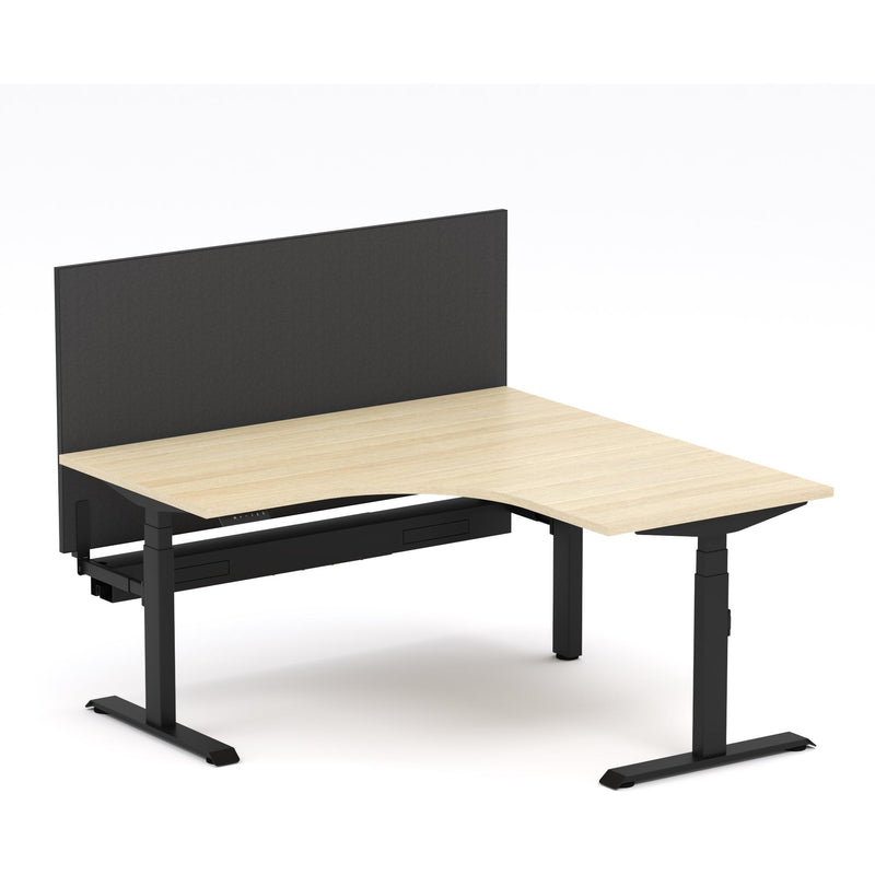 Montana Electric Standing 90Deg Corner Workstation - With Graphite Elite25 Screen (3 Stages)