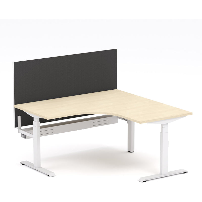 Montana Electric Standing 90Deg Corner Workstation - With Graphite Elite25 Screen (3 Stages)