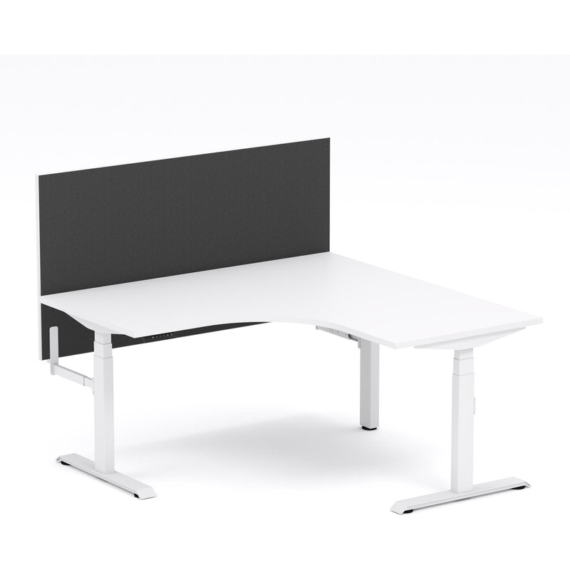 Montana Electric Standing 90Deg Corner Workstation - With Graphite Elite25 Screen (3 Stages)